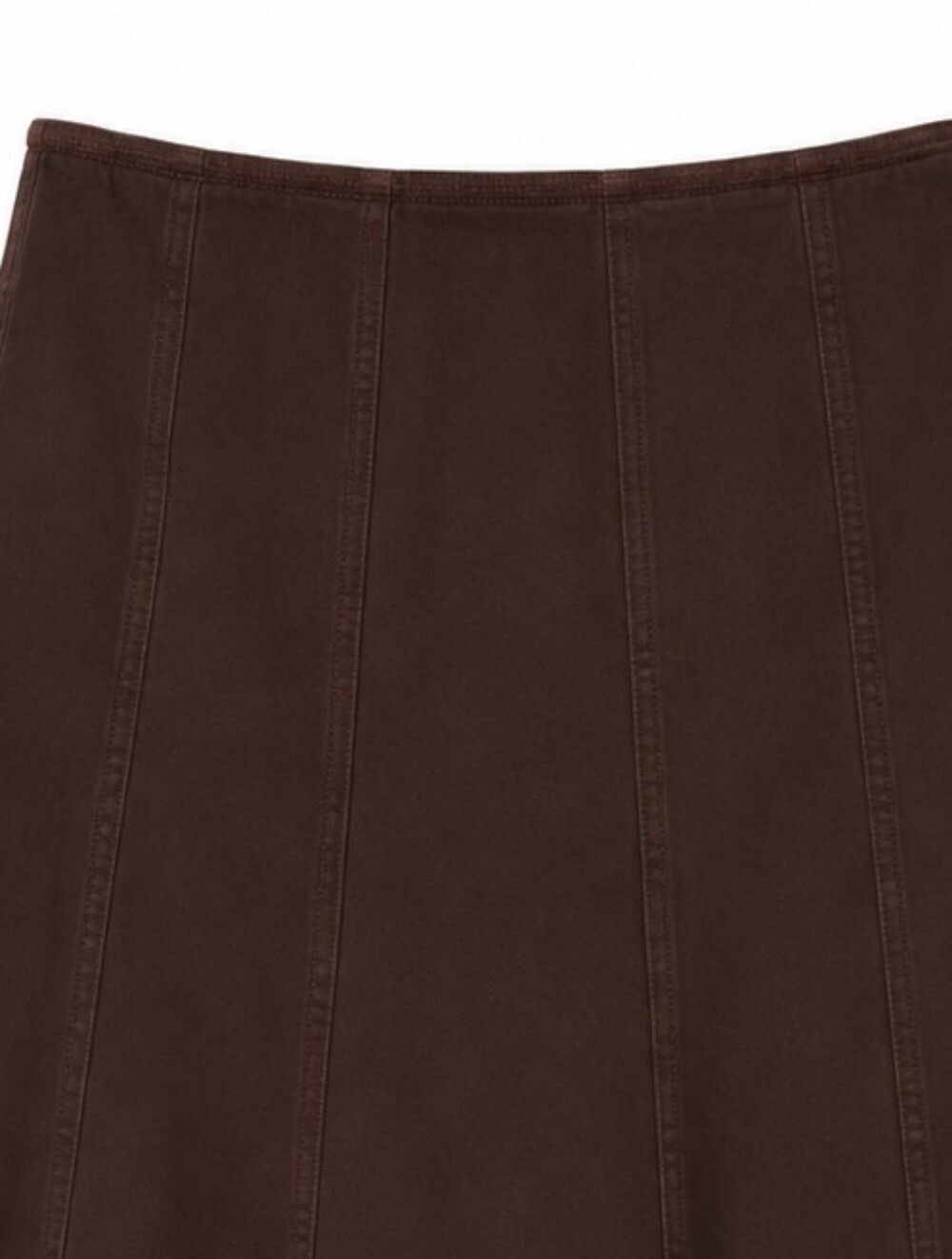CAbi Chocolate Brown Corduroy Midi A-Line Skirt Boho Western Heritage Sz4 - Picture 4 of 6